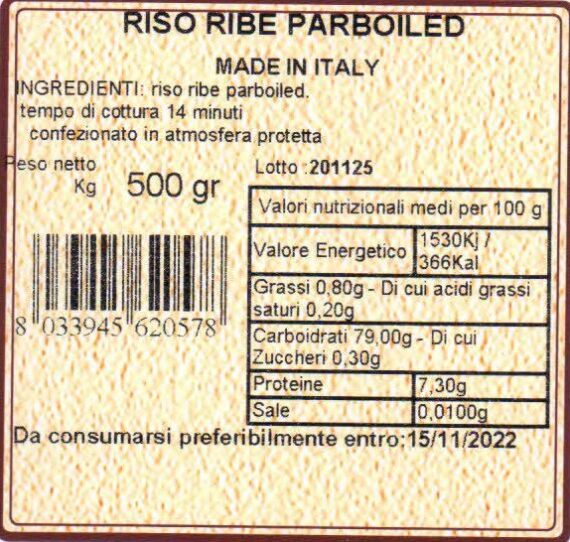 cascina mirani Riso ribe parboiled 500gr